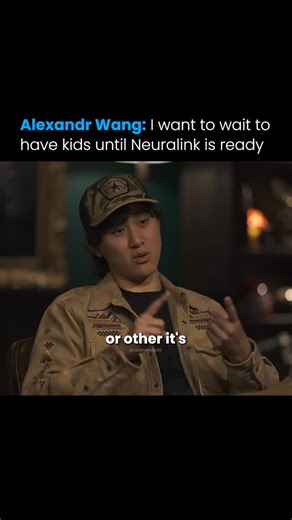 Visionary AI on Instagram: "Alexandr Wang argues that brain-computer interfaces could become essential as AI advances faster than human biology. He explains that the human brain is most adaptable in the first few years of life, with far greater neural plasticity than at any later stage. Children born with brain-computer interfaces, he suggests, would integrate them naturally, in ways adults never could. Wang contrasts the speed of technological progress with the slow pace of human evolution, whi