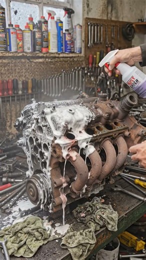 Satisfying Rust Removal from Car Engine | Full Restoration Process 🔧✨