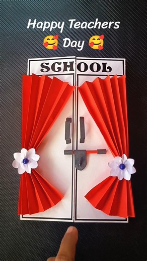 🥰 DIY Greeting Card For Teacher 🥰 || ❤️ Teacher Day Paper Craft #shorts #viral #trending