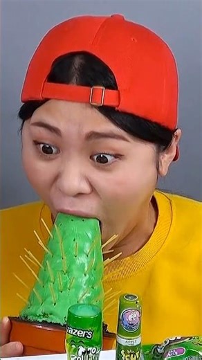 Green Food Dessert Mukbang 초록색 먹방