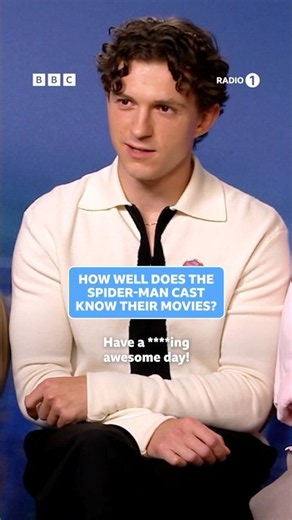 Spider-Man cast's knowledge is put to the test #spiderman #tomholland #zendaya