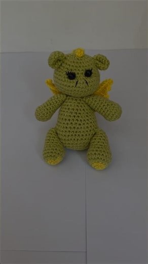 Crochet Baby Dragon 💚🐉 Tiny Handmade Fantasy Friend ✨🌟