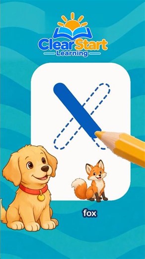 Letter X Tracing | Letter X Sound for Kids | X in Fox
