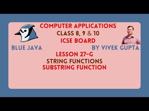 substring function in Java