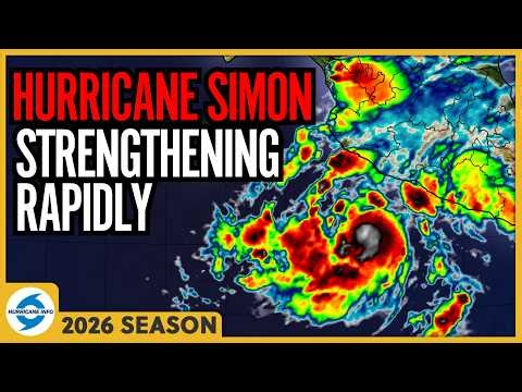 Hurricane Simon rapidly strengthening. Could be a Category 4 or 5 hurricane before reaching Mexico.