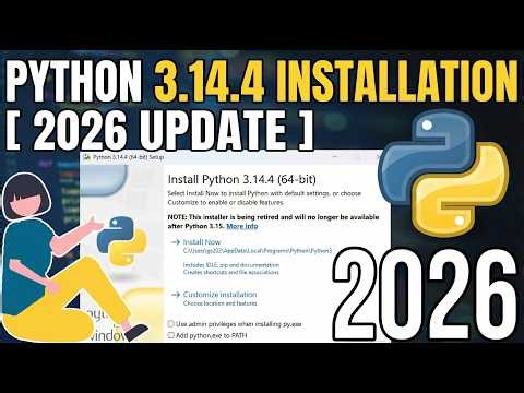 How to Install Python 3.14.4 on Windows 10/11 [ 2026 Update ] Python Programming for Beginners