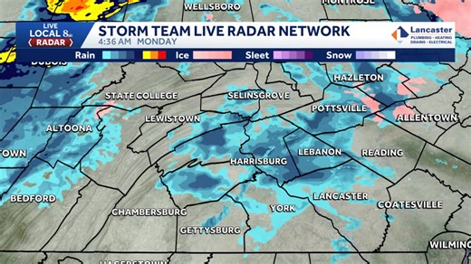 Storm Team Live Radar showing showers moving across the Valley. Fog is still causing visibility issues but improving. Winds will be on the increase this morning. #PAwx | WGAL News Channel 8 Susquehanna Valley, Pa.