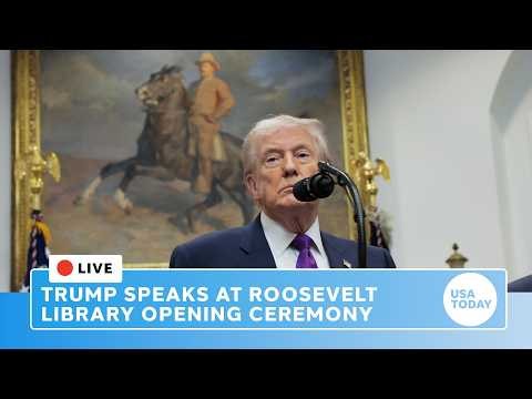 Live: Trump delivers speech at Theodore Roosevelt Presidential Library opening in North Dakota