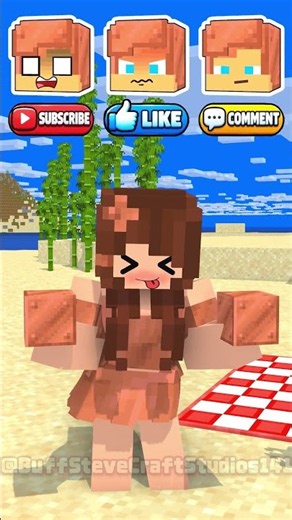 Copper JJ and Copper JJ Sister Which Emotion is It?😧😡🫩- Minecraft Animation #maizen #shorts