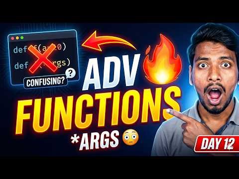 👉 Python Day 12 🔥 | Functions Part 02 | Default & Variable Arguments Explained