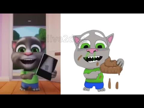 Laugh with My Talking Tom 2 Funny Drawing Meme Try not To laugh 😂 #live2day