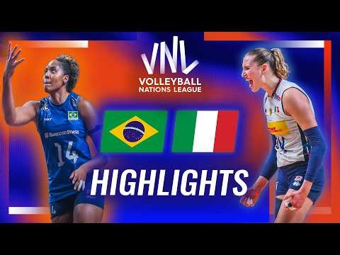 Brazil 🇧🇷 vs. Italy 🇮🇹 - Semi Final Highlights | Women's VNL 2026
