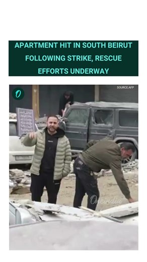 Aftermath of Israeli Strike on Apartment in South Beirut Leaves Heavy Damage