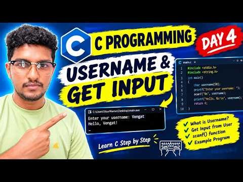 day 4/30 | User Get Input | declaration vs initialization | C Programming | Fail_Learn_and_Grow(FLG)