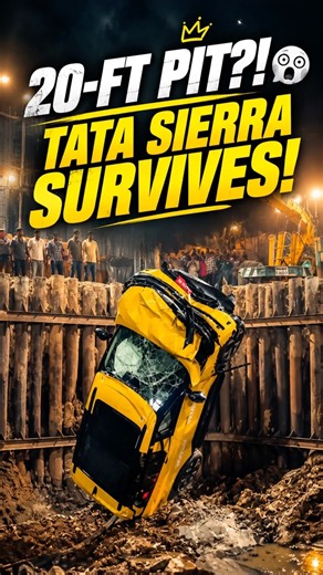 🚨20-FT PIT?! 😳 TATA SIERRA’S TERRIFYING CRASH! 💥