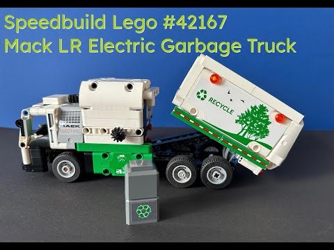 Lego Mack LR Electric Garbage Truck Speedbuild #42167