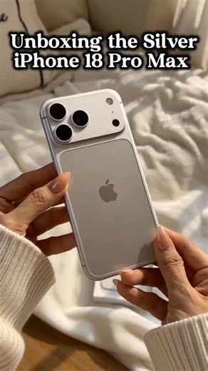 iphone 18 pro max ( Silver) । Silver iphone 18 pro unboxing #iphone18pro #iphone18promax #shorts