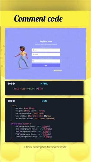 Animated Login Form using HTML & CSS 😍 | Web Design Shorts #shortsfeed @codewithharry #shorts