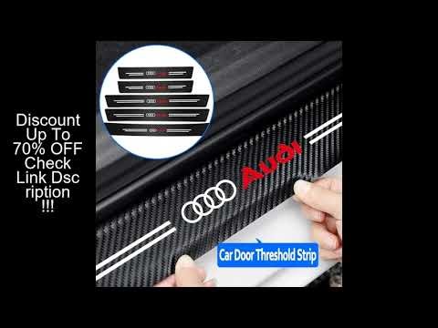 High-quality Carbon Fiber Car Door Sill Protector Sticker For Audi Q5 Q3 Q2 Q7 A3 B5 B6 B7 B8 B9 8P