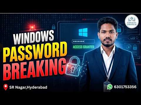Windows Password Reset & Recovery Full Class 8 | Sarvagna Infotech | SR Nagar Hyderabad | 6301753356