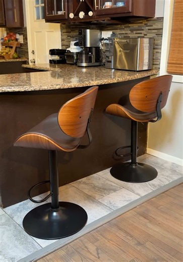 They're actually comfortable #barstool #kitchenstools #adjustablebarstools #woodenbarstools