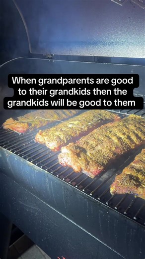 How my kids spoil my parents #grandparents #fyp #smoker #bbq #ribs | grandparents