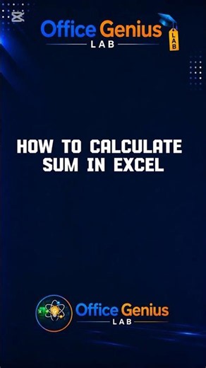 How to calculate SUM in Excel | #excel #msexcel #microsoftexcel #sumformula #education