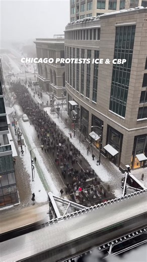Time-lapse Chicago on Instagram: "Timelapse showing thousands hit the streets of Chicago on Sunday demanding justice for all murdered by ICE and CBP. #IceOut #AbolishICE #fuckice #chicago"