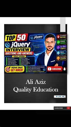 jQuery Interview Questions and Answers ⚡| JavaScript Interview Tips