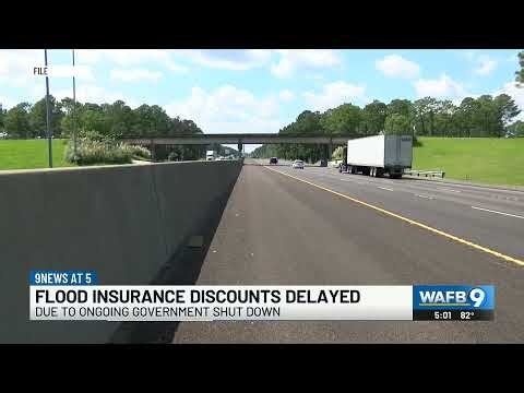 Flood insurance discounts delayed due to ongoing government shut down