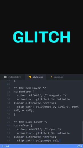 Cyberpunk Glitch Text Effect (CSS Only) #coding #webdevelopment #programming #javascript #webdesign