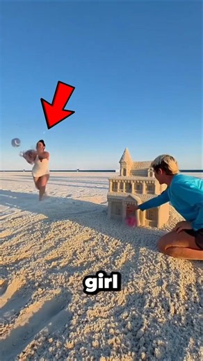 She Ruined His Sand Castle ❤️