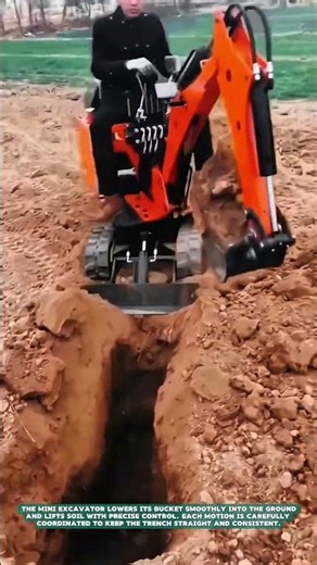 Trench Digging Using a Mini Excavator - Satisfying jobs and machinery in the world
