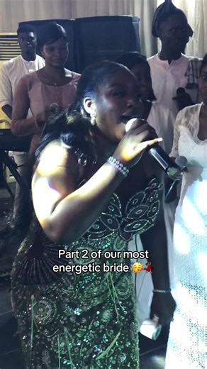 Energetic Bride Sings at Wedding Celebration