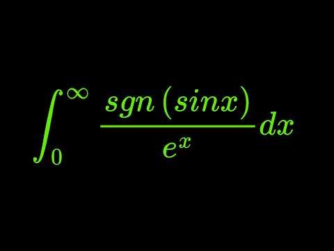 Monster Integral of sgn(sinx)/e^x dx from 0 to infinity