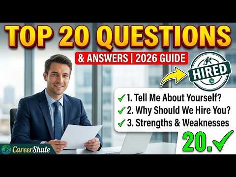 Top 20 Job Interview Questions and Answers | Pass Your Interview in 2026