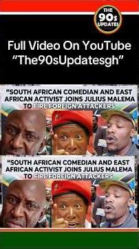South African Comedian and East African Activist Joins Julius Malema To Fire Foreign Attackers