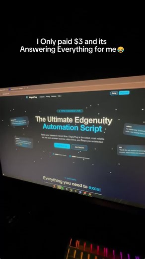 EdgeyPlug | Edgenuity Assistant on Instagram: "Best $3 for an edgenuity bot ever... It answers everything for me with 100% Accuracy #edgenuity"