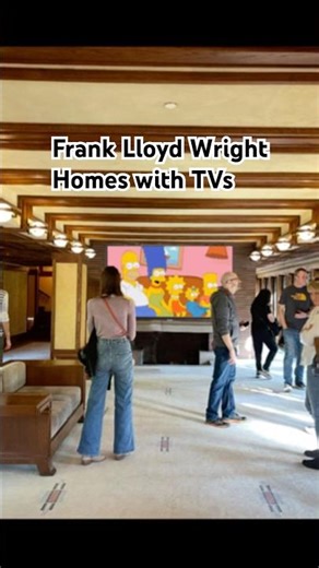 Frank Lloyd Wright Homes with TVs #architecture #homedesign #architect #franklloydwright