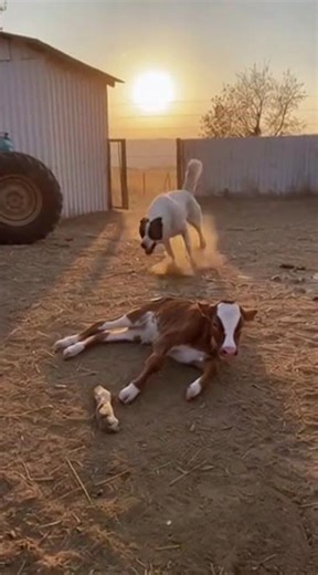 The wolf attacked the calf