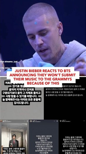 Justin Bieber Responds To BTS Boycotting The Grammys