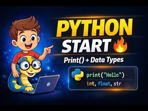 Don’t Start Python Without This 🔥 | Print() & Data Types Explained | Python Basics in One Shot