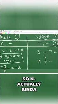 Master Subtraction Turn 3 -7 into 3 + -7 #math #maths #numbers #education