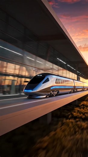 Inside the Future: High-Speed Levitating Train in 8K 🚄⚡ #youtubeshorts #aivideo