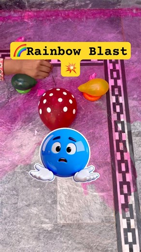 Rainbow Balloon Popping Explosion 🌈💥 #Shorts #Satisfying #ASMR