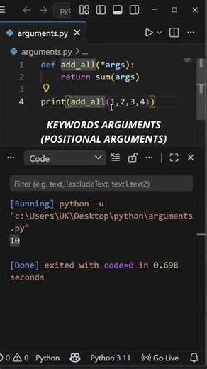 Python Args and Kwargs | Python Programming #python