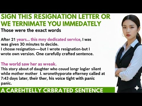 SIGN THIS RESIGNATION LETTER OR WE TERMINATE YOU IMMEDIATELY.