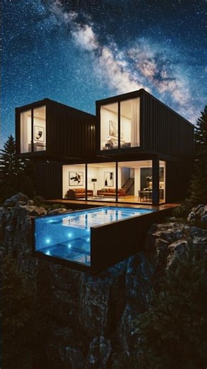 Building the Impossible: 8 Container Mountain Palace (Time-Lapse) #architecture #convertable ⛰️🛠️