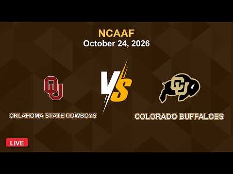 Colorado vs Oklahoma State Live HD | NCAAF College Football Week 8 Live 2026