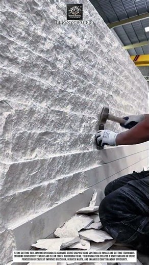stone cutting tool innovation for precise surface shaping and material efficiency #innovation
